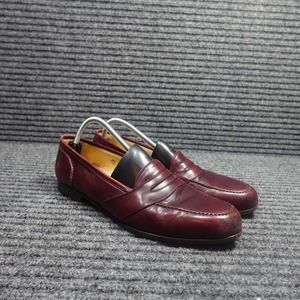 Bragano Shoes Mens 11 N Burgandy Leather Loafters Dress Shoes 2658